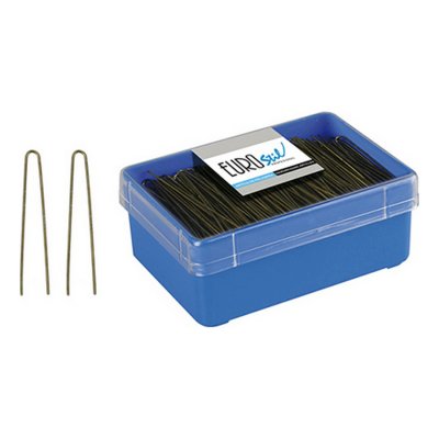 Caja 400 horquillas moño negro 65mm Eurostil