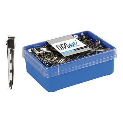 Caja Pinzas metalicas grandes 120uds Eurostil