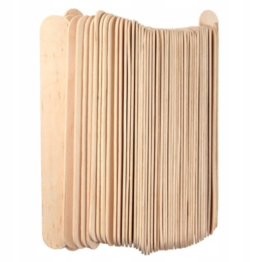 [8423029024260] Depresores / Espatulas desechables madera 100ud 130x20x2mm Pollie